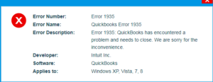 QuickBooks Error 1935