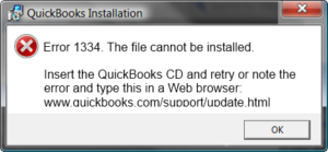 QuickBooks Error 1334